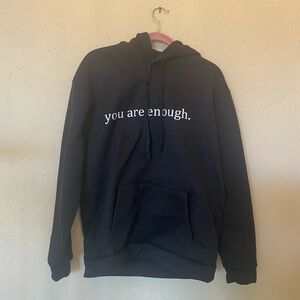 Black Hoodie with Motivational Text